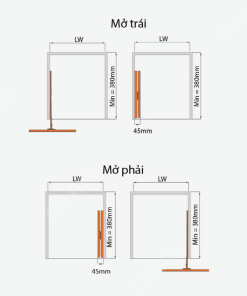 Gương treo âm tủ khung nhôm Garis GW31 - 10 Gương treo âm tủ khung nhôm Garis GW31 - 9