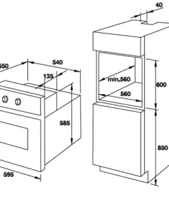 LÒ NƯỚNG ÂM TỦ FAGOR F-CLASS 8H-185BSMA - 7 FAGOR F-CLASS 8H-185BSMA