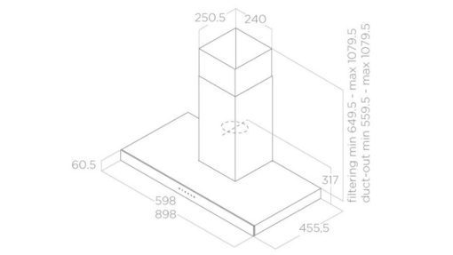 Máy hút mùi áp tường Elica JOY WHIX/A/60 PRF0104630A - 3