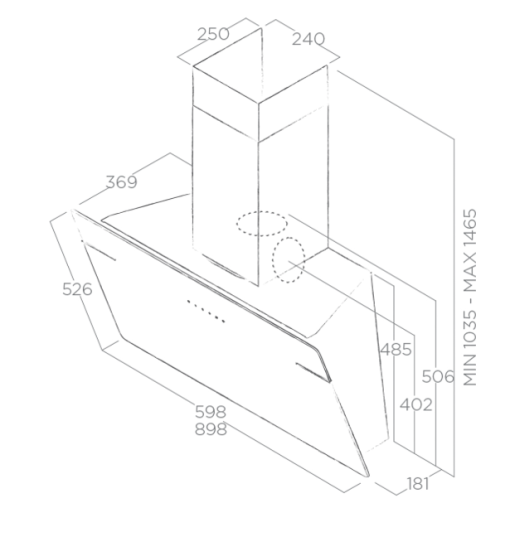 Máy hút mùi áp tường Elica L'ESSENZA BL/A/60 PRF0117403A - 3