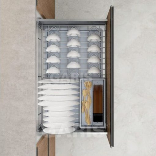 Giá đựng bát đĩa cánh kéo giảm chấn GARIS MD02.60V - 3