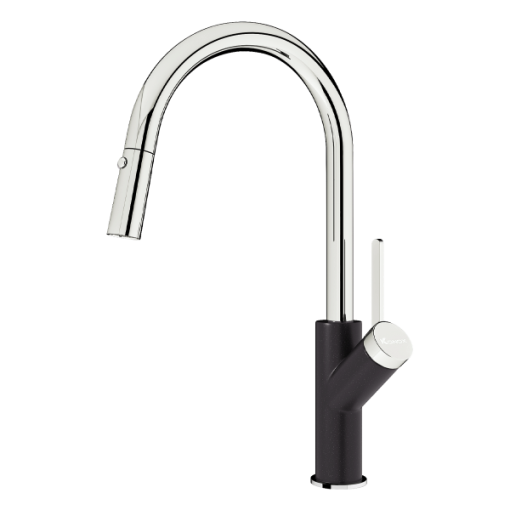 VÒI RỬA BÁT RÚT DÂY KONOX PONTE BLACK - 1