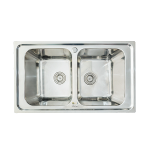 European sink Premium KS8650 2BSiphon, giá úp bát inox KONOX