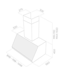 Máy hút mùi áp tường Elica PRO EUROPA IX/A/120 PRF0051793A - 11