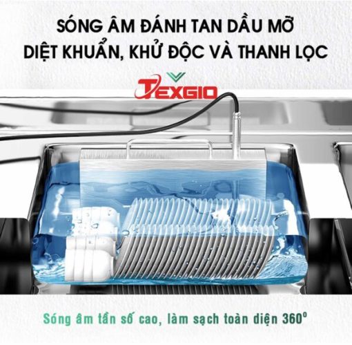 Máy Rửa Chén Bát Công Nghiệp UltraSonic Texgio Classic TGU-1500CS - 7