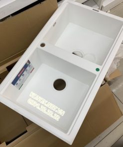 Granite sink Phoenix 860 White SilverSiphon, giá úp bát inox KONOX - 88 Granite sink Phoenix 860 White SilverSiphon, giá úp bát inox KONOX - 87