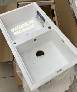Granite sink Phoenix 860 White SilverSiphon, giá úp bát inox KONOX - 90 Granite sink Phoenix 860 White SilverSiphon, giá úp bát inox KONOX - 89
