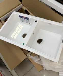 Granite sink Phoenix 860 White SilverSiphon, giá úp bát inox KONOX - 92 Granite sink Phoenix 860 White SilverSiphon, giá úp bát inox KONOX - 91