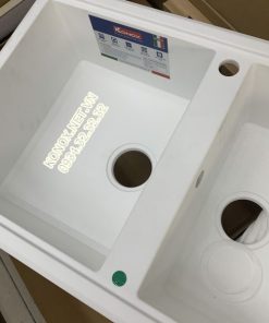 Granite sink Phoenix 860 White SilverSiphon, giá úp bát inox KONOX - 110 Granite sink Phoenix 860 White SilverSiphon, giá úp bát inox KONOX - 109
