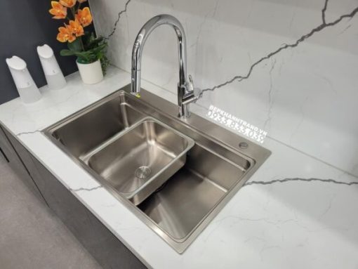 Chậu đá Konox Granite Sink Naros 760S–Black - 13