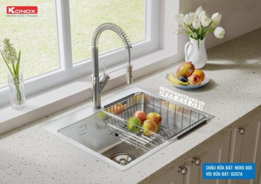 Chậu rửa bát KONOX Granite Sink Ruvita 680 Grey - 11