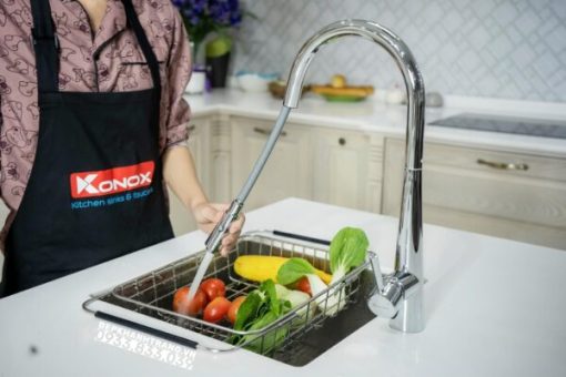 Chậu rửa bát KONOX Granite Sink Ruvita 680 Grey - 9