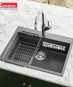 Chậu rửa bát KONOX Granite Sink Ruvita 680 Black - 16 Chậu rửa bát KONOX Granite Sink Ruvita 680 Black - 15