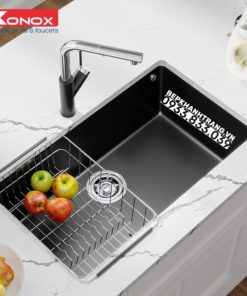 Chậu rửa bát KONOX Granite Sink Ruvita 680 Black - 14 Chậu rửa bát KONOX Granite Sink Ruvita 680 Black - 13
