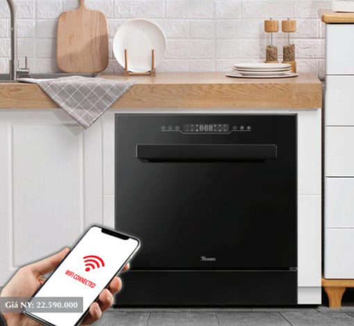 MÁY RỬA CHÉN BÁT TEXGIO TGWFD78GB WIFI 11 BỘ - SẤY KHÍ NÓNG PTC - 1