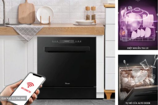 MÁY RỬA CHÉN BÁT TEXGIO TGWFD78GB WIFI 11 BỘ - SẤY KHÍ NÓNG PTC - 3