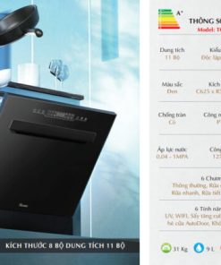 MÁY RỬA CHÉN BÁT TEXGIO TGWFD78GB WIFI 11 BỘ - SẤY KHÍ NÓNG PTC - 10 MÁY RỬA CHÉN BÁT TEXGIO TGWFD78GB WIFI 11 BỘ - SẤY KHÍ NÓNG PTC - 9