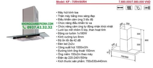 MÁY HÚT MÙI KAFF KF-FL90RH - 10