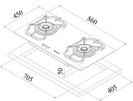 BẾP 2 GAS DUDOFF GAIA 02Z3 - 5