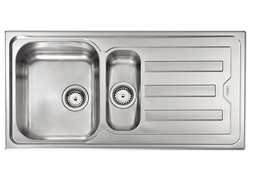 CHẬU RỬA 2 HỐ CÓ BÀN ROSIERES 010015 CRISTAL - 1