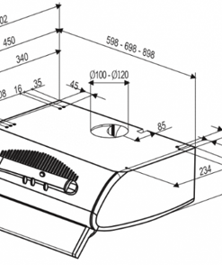 MÁY HÚT MÙI FABER MILLENIO 60 - 6 MÁY HÚT MÙI FABER MILLENIO 60 - 5