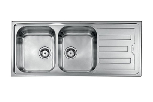 CHẬU RỬA 2 HỐ CÓ BÀN ROSIERES 010017 CRISTAL - 1
