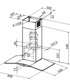 MÁY HÚT MÙI ÁP TƯỜNG FABER ARCO PLUS - 6 MÁY HÚT MÙI ÁP TƯỜNG FABER ARCO PLUS - 5