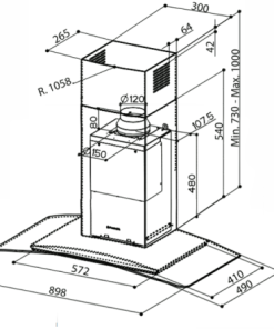 MÁY HÚT MÙI KÍNH CONG FABER TRATTO - 5