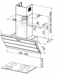 MÁY HÚT MÙI FABER ORIZZONTE PLUS VETRO - 5
