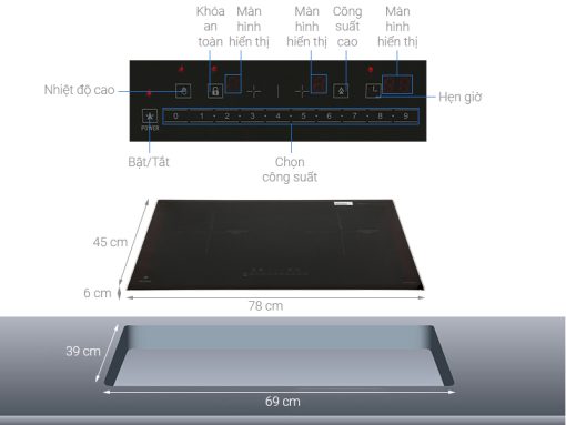 Bếp điện từ đôi PRAMIE IPP-6588