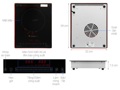 Bếp từ đơn PRAMIE PRMY 1108