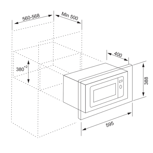 Lò vi sóng âm tủ TOMATE TOM MW-220