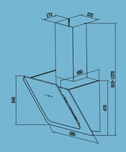 Máy Khử Mùi Độc Lập TOMATE ISLAND HOOD TOM 3373
