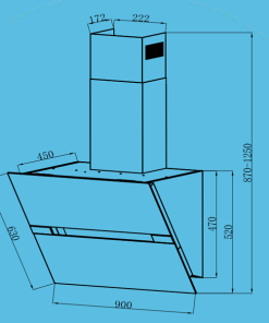 Máy Khử Mùi Ống Khói TOMATE TOM 3370