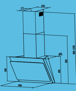 Máy Khử Mùi Ống Khói TOMATE TOM 3374