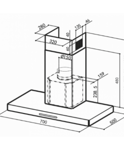 MÁY HÚT MÙI FABER LUCY A70 - 5