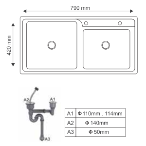 Chậu rửa bát Giovani GS-8245 PM - 9