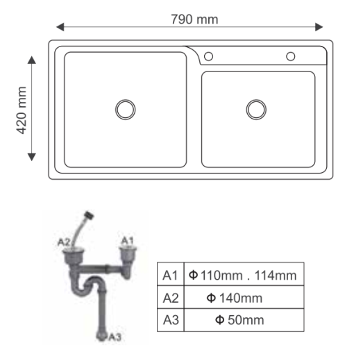 Chậu rửa bát Giovani GS-8245 PM - 5