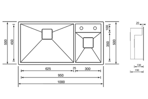 CHẬU RỬA 2 HỐ ROSIERES 012916 ARIEL - 3