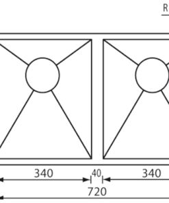 CHẬU RỬA 2 HỐ - ÂM BÀN ROSIERES 011919FILOQUADRA - 5