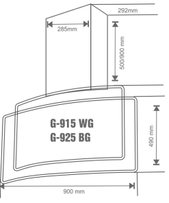 Máy Hút Mùi Giovani G-725 BG - 14 Máy Hút Mùi Giovani G-725 BG - 13