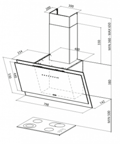 MÁY HÚT MÙI FABER BLACK TIE BLACK - 6 MÁY HÚT MÙI FABER BLACK TIE BLACK - 5