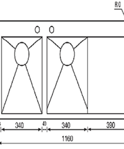 CHẬU RỬA 2 HỐ CÓ BÀN ROSIERES 015007EVOLUZIONE - 6 CHẬU RỬA 2 HỐ CÓ BÀN ROSIERES 015007EVOLUZIONE - 5