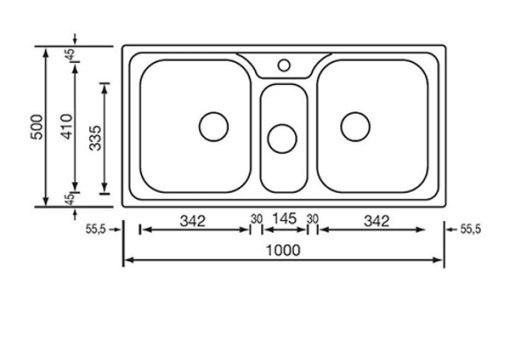 CHẬU RỬA 3 HỐ ROSIERES 011646MATICO - 3