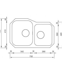 CHẬU RỬA 2 HỐ - ÂM BÀN ROSIERES 011950 CINZIA-UNDERTOP - 6 CHẬU RỬA 2 HỐ - ÂM BÀN ROSIERES 011950 CINZIA-UNDERTOP - 5
