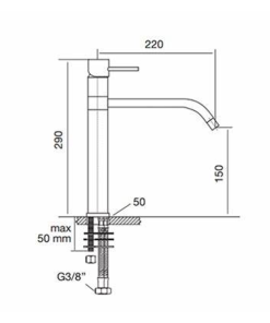 VÒI CHẬU ROSIERES CM 9100 - 5