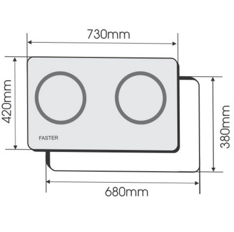 BẾP ĐIỆN TỪ 2 VÙNG NẤU FASTER FS 768HM