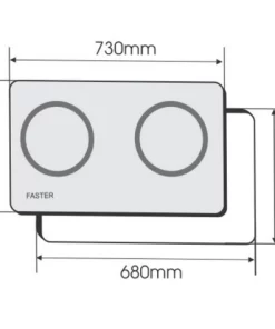 BẾP ĐIỆN TỪ 2 VÙNG NẤU FASTER FS 768M