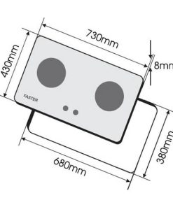 BẾP GA ĐÔI ÂM 2 LÒ CHÍNH HÃNG FASTER FS-219B