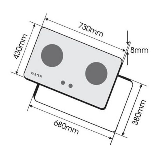 BẾP GA ĐÔI ÂM 2 LÒ CHÍNH HÃNG FASTER FS-219B